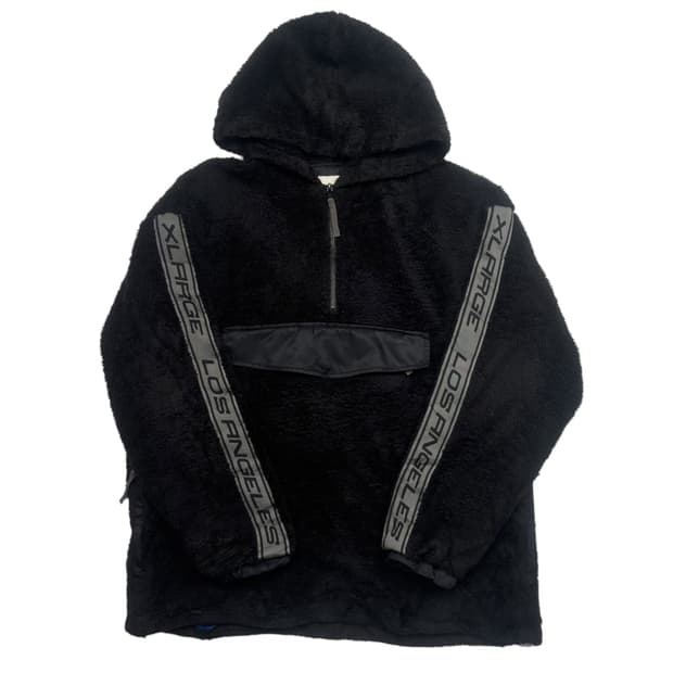 XLARGE 엑스라지 사이드라인 블랙 플리스 아노락 XL