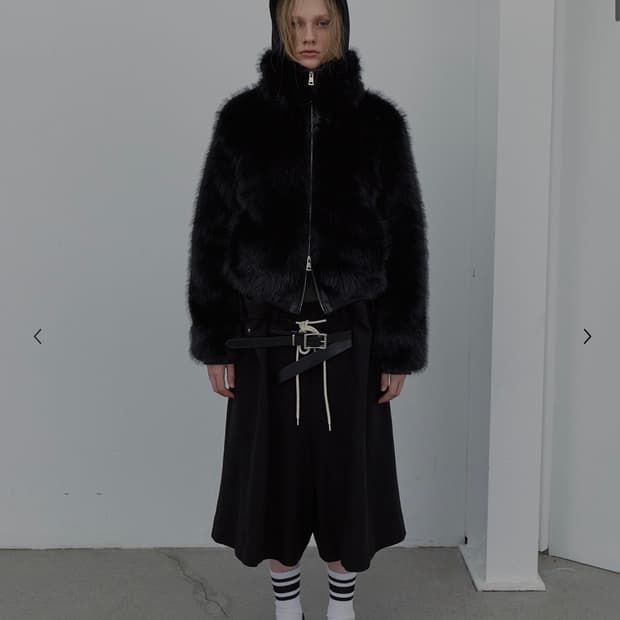 [LCDC] NEW FUR ZIP-UP JACKET (BLACK)