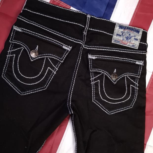 새제품 오리지날 미국제조 트루릴리젼 우먼 블랙 데님진
