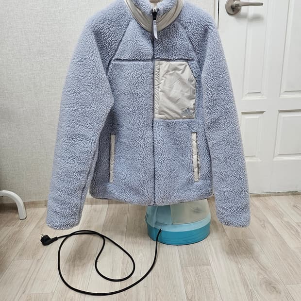 (90~95)S ☆초대장급☆아디다스 리버시블[스카이블루] 쉐르파후리스점퍼