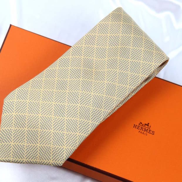 에르메스 9.1cm S등급 남자 명품 넥타이