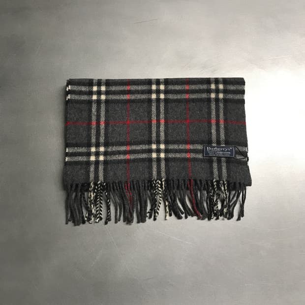 버버리 정품 램스울 머플러 다크그레이