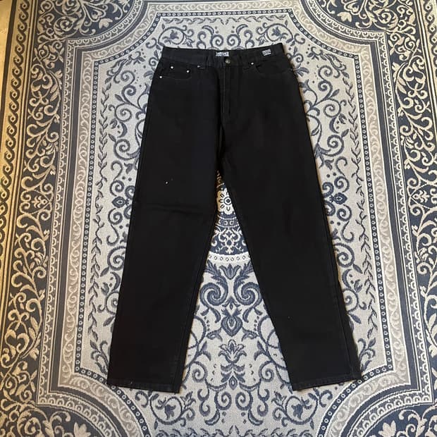 34 베르사체 진스 꾸뛰르 빈티지 블랙 데님 팬츠/W2447