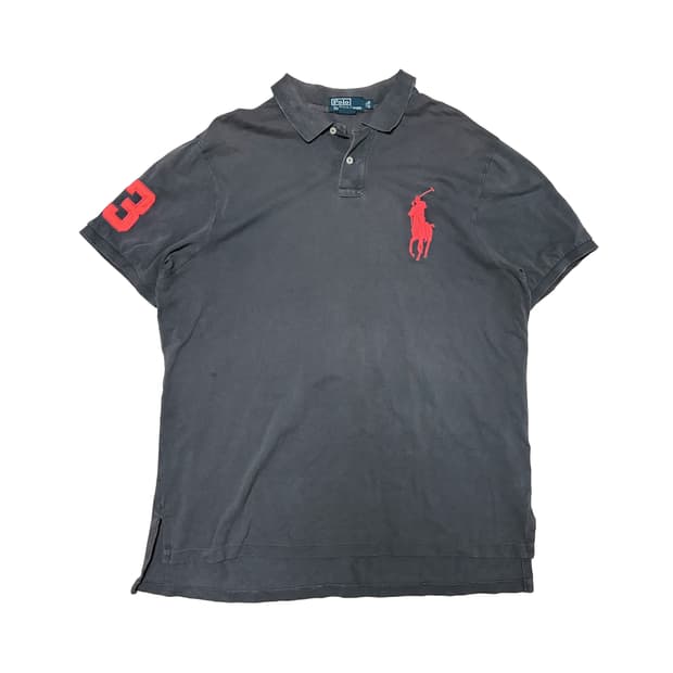 2XL) 폴로 차콜 핑크 빅포니 카라반팔