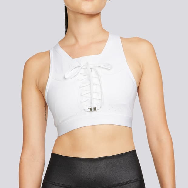 나이키 레이스업 브라탑 화이트 M