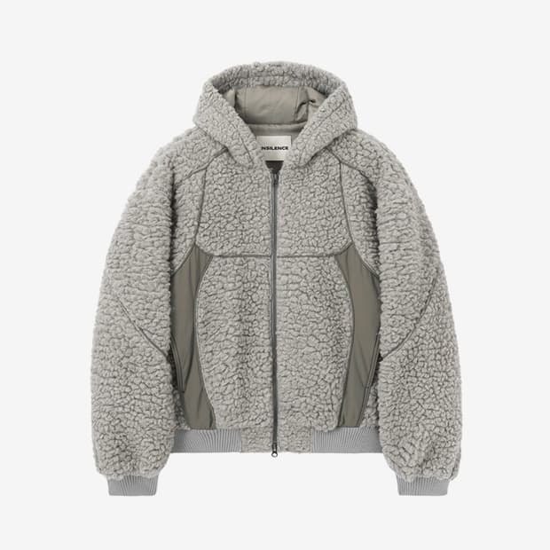 인사일런스 텍스처드 울 후드 점퍼 베이지 M