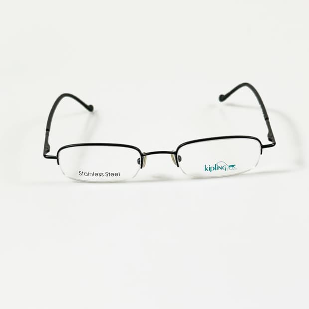 90s KIPLING 블랙 반무테 스퀘어 프레임 빈티지 안경