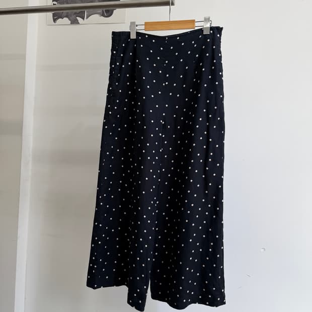 UNITED ARROWS  도트 와이드 팬츠 
