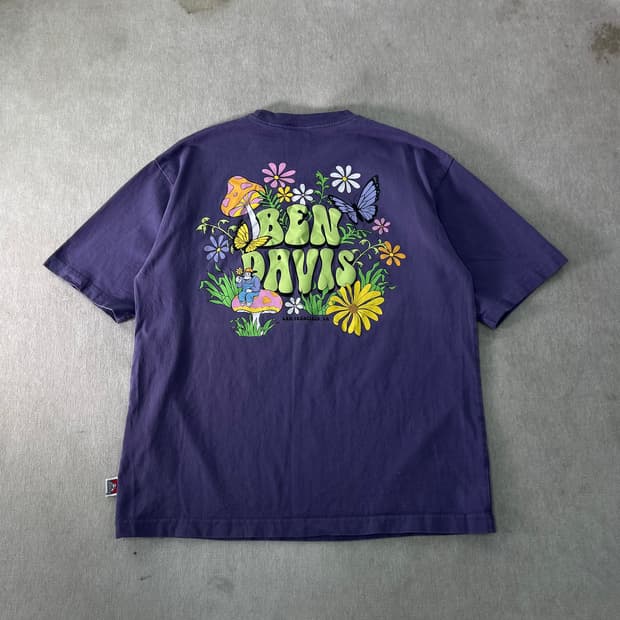100 벤데이비스 퍼플 올드스쿨 반팔티