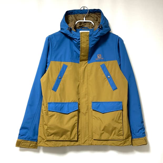 살로몬 여성 나일론 배색 등산 바람막이 자켓 55-66 _ 블루/브라