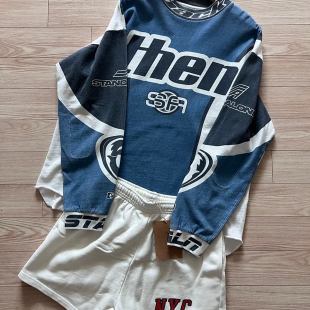 스탠드얼론 레이싱 티셔츠 롱슬리브