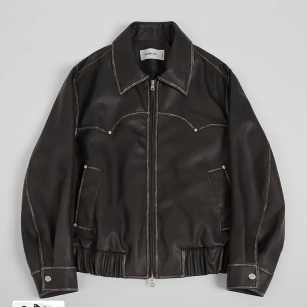 키뮤어 빈티지 웨스턴 레더 자켓 