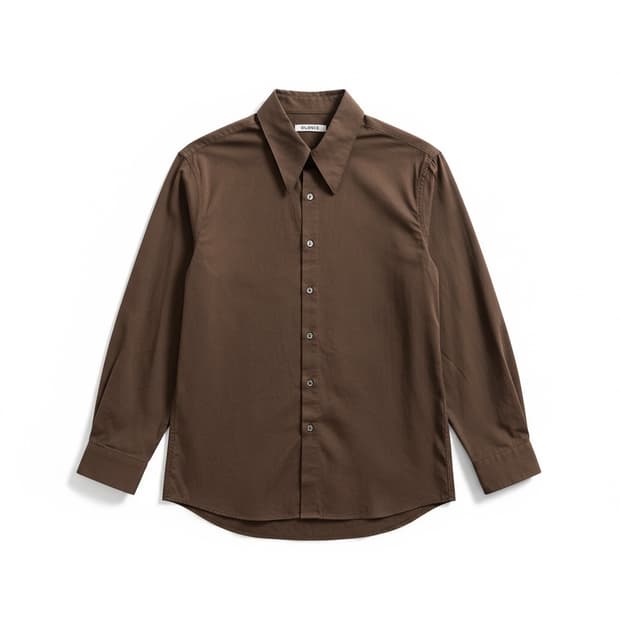 INSILENCE 인사일런스 고급 브라운 셔츠