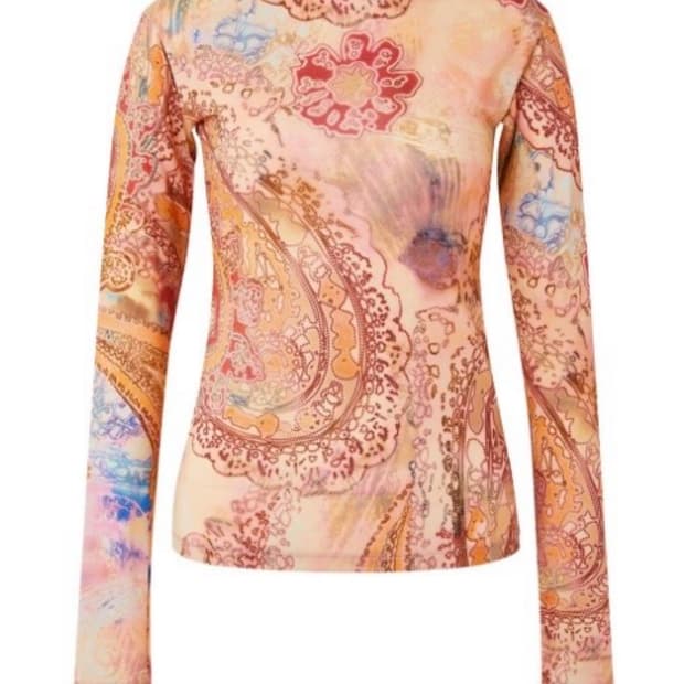 PAISLEY JERSEY LONG SLEEVE TOP