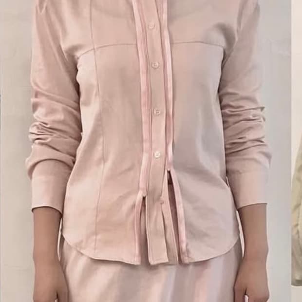 에옹쓰 오리가미 셔츠 핑크