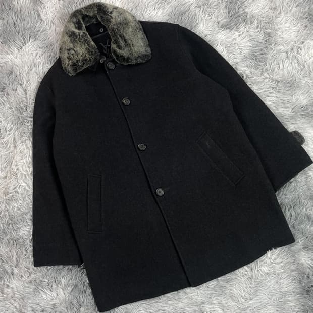 90s 입생로랑 YSL 아카이브 퍼 트리밍 발마칸 코트 5479