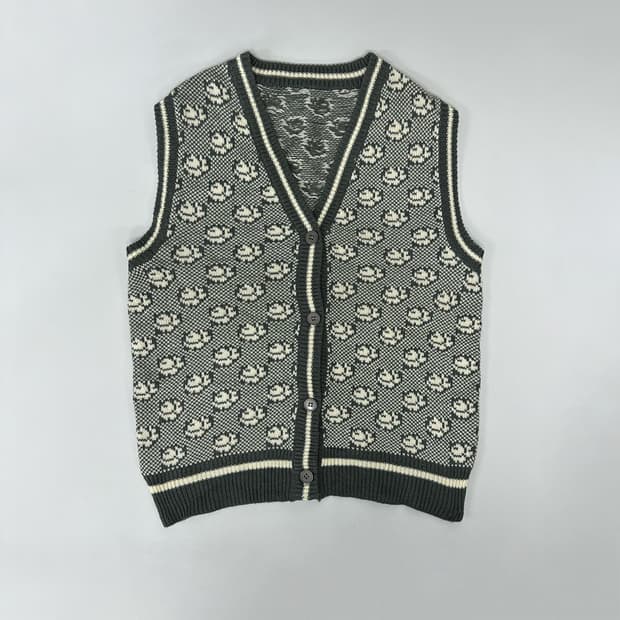 일본 패턴 니트 베스트