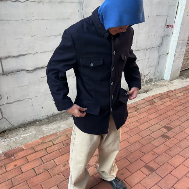 [L] 90s 아르마니 진스 울 필드 자켓