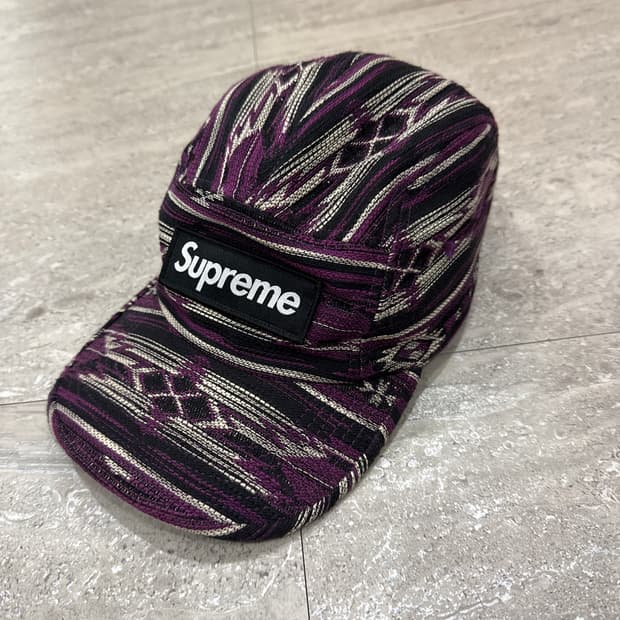 슈프림 22fw 우븐패턴 캡프캡