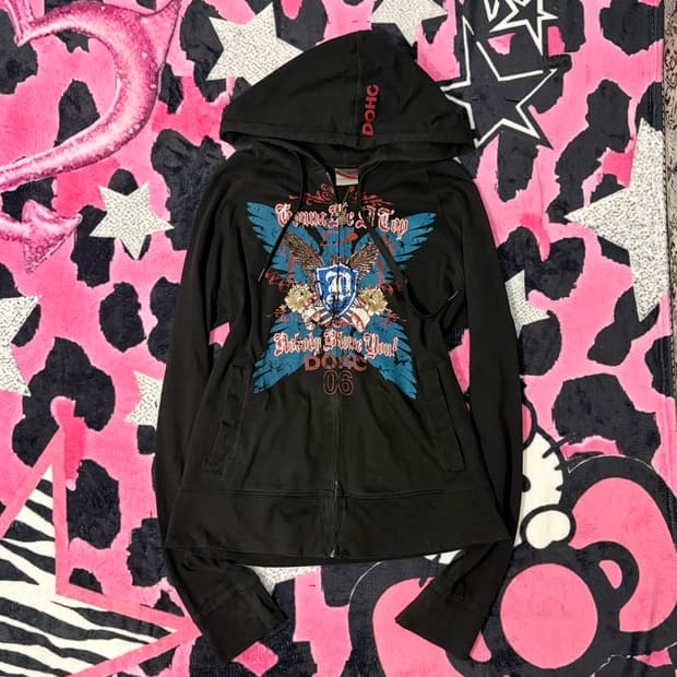 DOHC Y2K eagle hoodie zip up