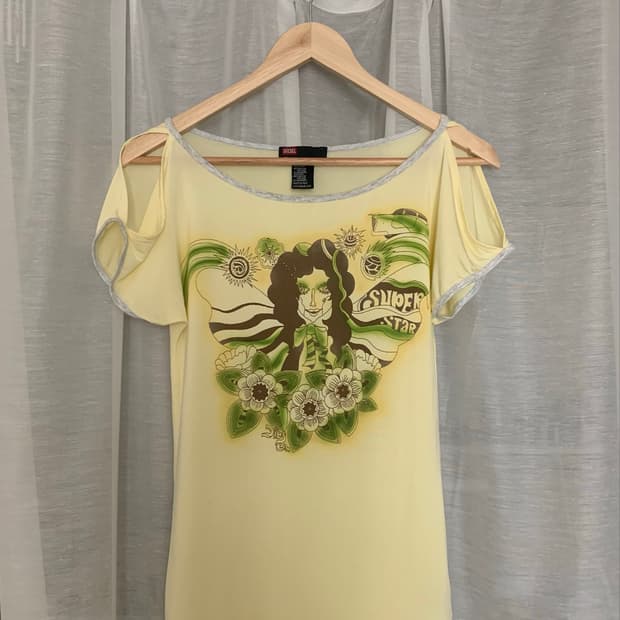 Diesel Cut-Out Shoulder Graphic Tee