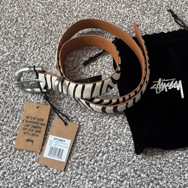 [S/M] 스투시 밤부 벨트 지브라