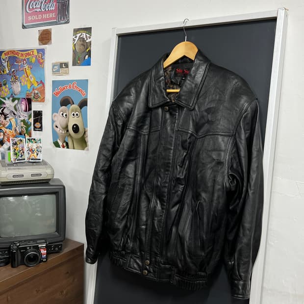Vintage 오리지널 빈티지 양가죽 봄버 레더 자켓