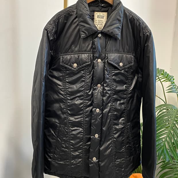 리바이스 덕다운 패딩 셔츠 자켓