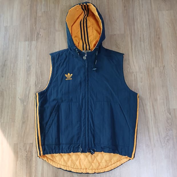 adidas 아디다스 90S 빈티지 올드스쿨 패딩 조끼 베스트 바스락