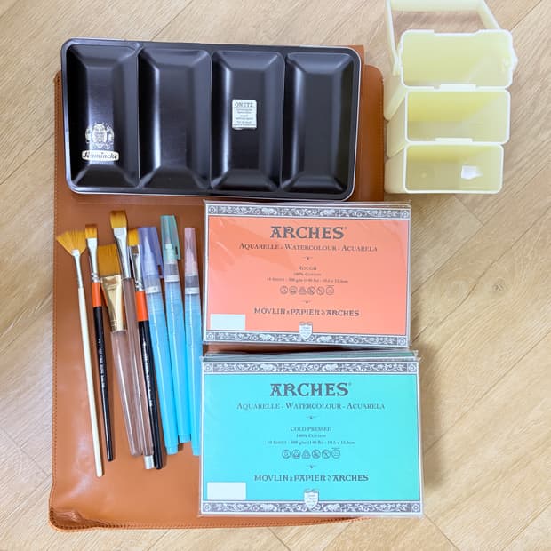 쉬민케 호라담 고체물감48색(아르쉬 종이패드 등)