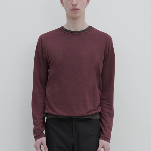 Fin linen top (Burgundy)