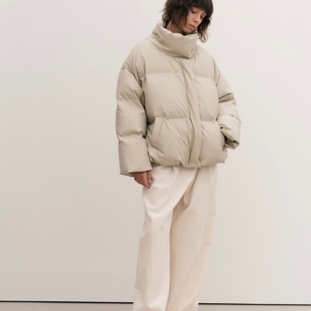 le 르 비건레더 다운 패딩