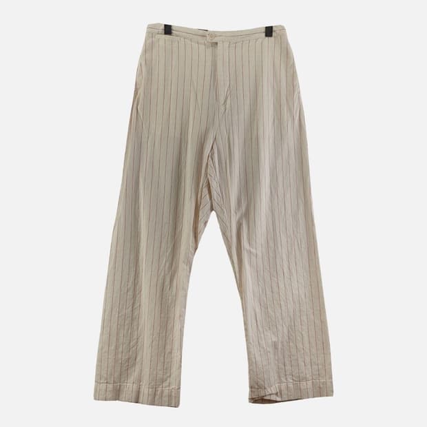 유니클로 크림 여자 린넨 바지 L N4500