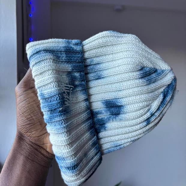 스투시 타이다이 리브 비니 블루