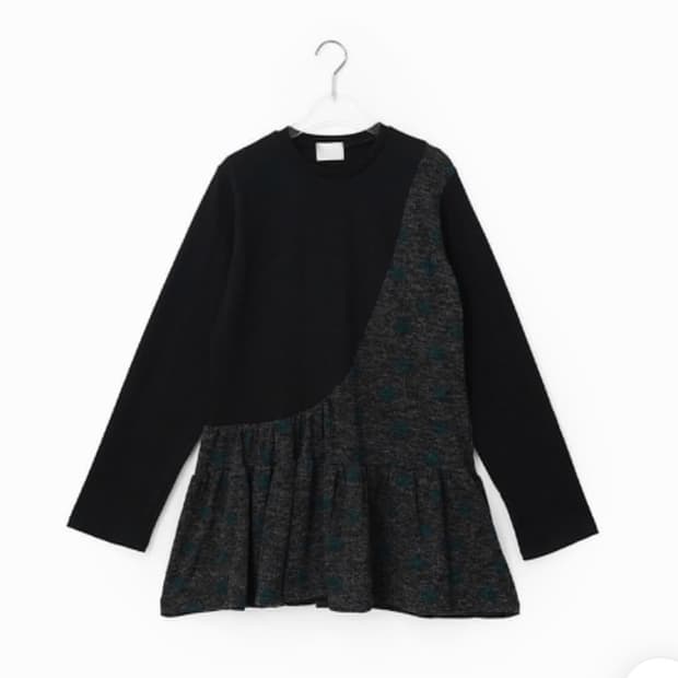 바이너리원 코마키 도트 미니 원피스 블랙