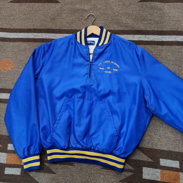 USA 90s 할로웨이 새틴 아노락 자켓 XL 바시티