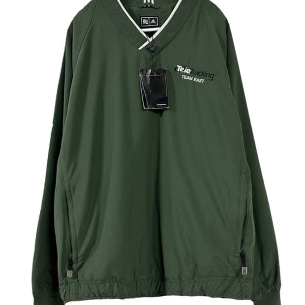 [S] ADIDAS 아디다스00s 빈티지 브이넥 웜업풀오버 그린