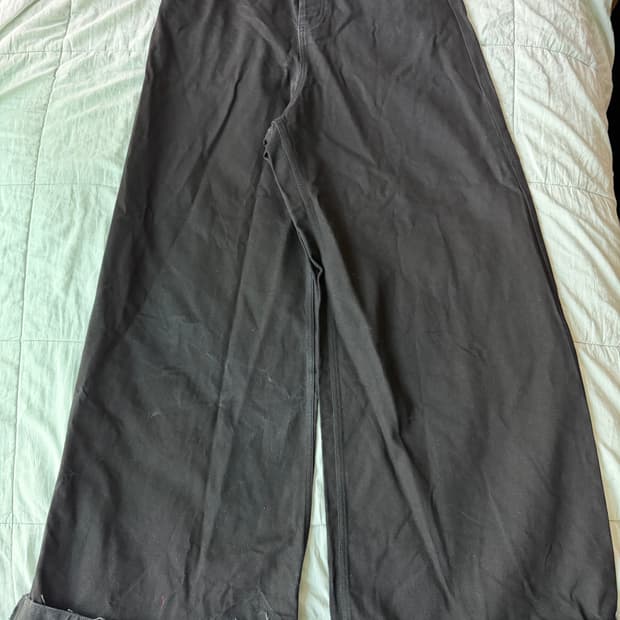 PARADOXE 파라독스 빅 배기 블랙 데님  46사이즈