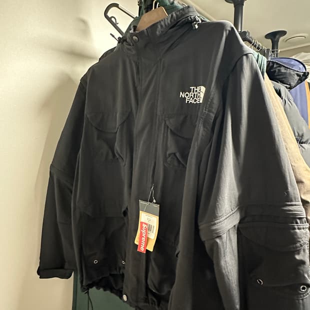 슈프림x노스페이스 트레킹 컨버터블 자켓 블랙 xl