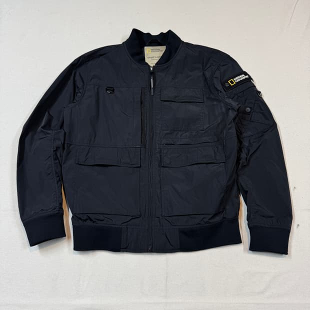 L) 내셔널지오그래픽 와펜 유틸리티 바람막이 점퍼 자켓