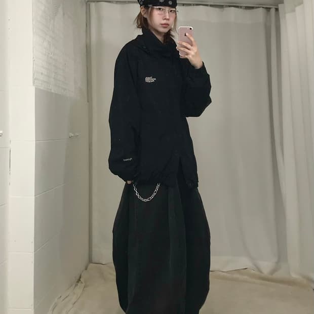 노스페이스 Hy vent 블랙 윈드 브레이커 바람막이