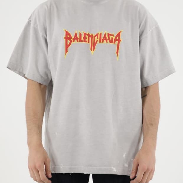 발렌시아가 메탈리카 디스 페인팅 티 size 1