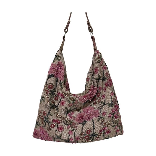 [JPN] 빈티지 재팬 핸드메이드 비즈 토트백