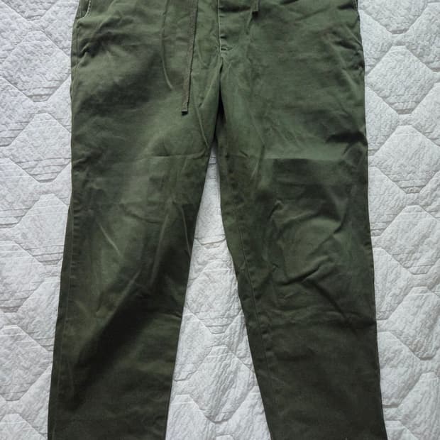 ​[XL] 유니클로(Uniqlo) 이지 앵클 밴딩 팬츠 (올리브 카키)