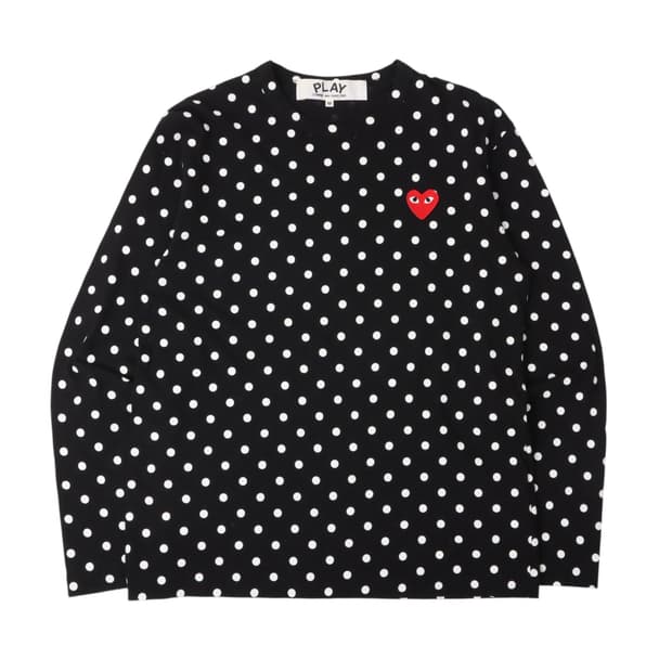 꼼데가르송 도트 롱슬리브 티셔츠