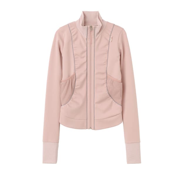 Shirring Zip-Up Jersey Ballerina 