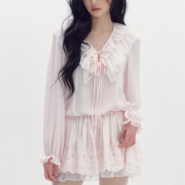 (구해요) 더티스 페탈 블룸 드레스 화이트, 핑크