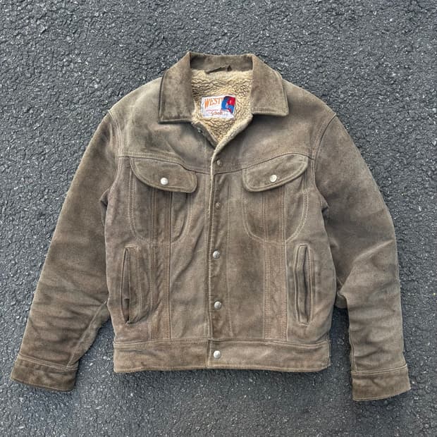80년대 미국 쇼트 웨스턴 스웨이드 자켓