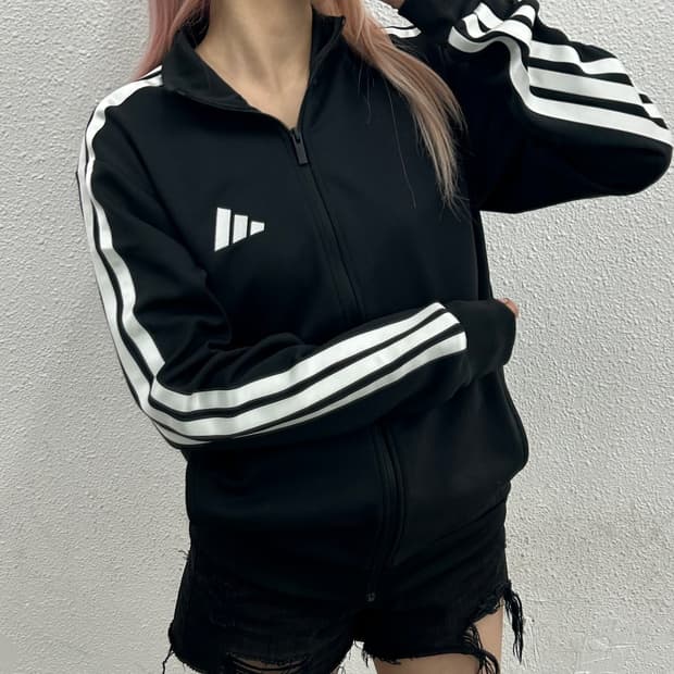 아디다스 빅 에센셜 화이트라인 블랙 트랙탑 S