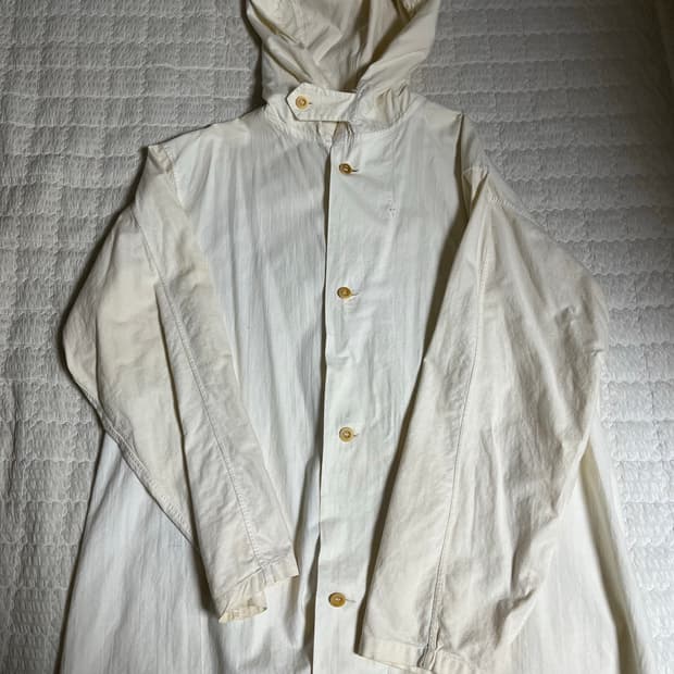 빈티지 프렌치 워크웨어 캔버스 오버코트